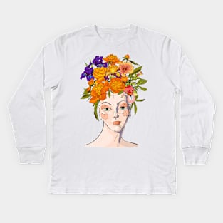 Woman #21 Kids Long Sleeve T-Shirt